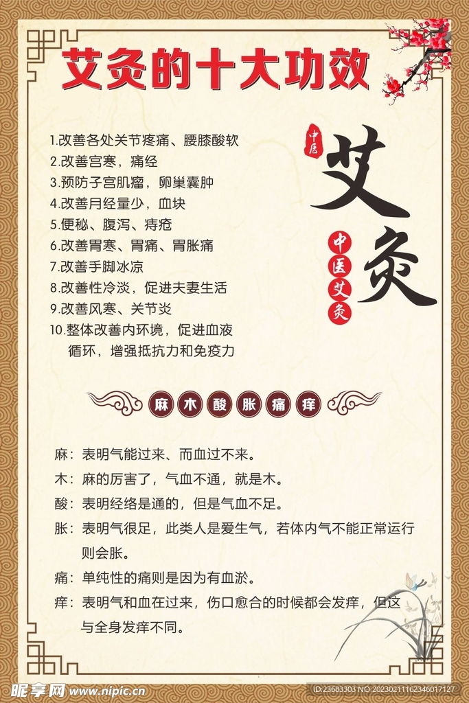 艾灸养生海报