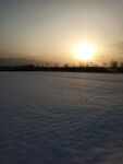 白鹿原的夕阳雪景