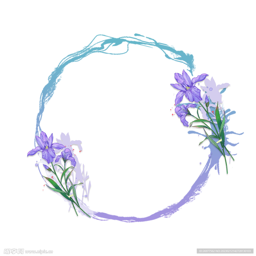  花卉边框