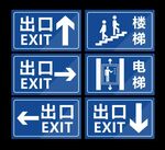 楼梯电梯出口标识牌