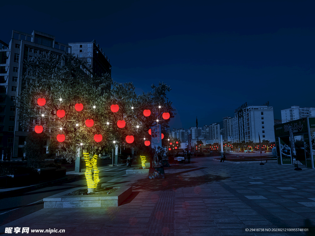 道路景观夜景 亮化设计