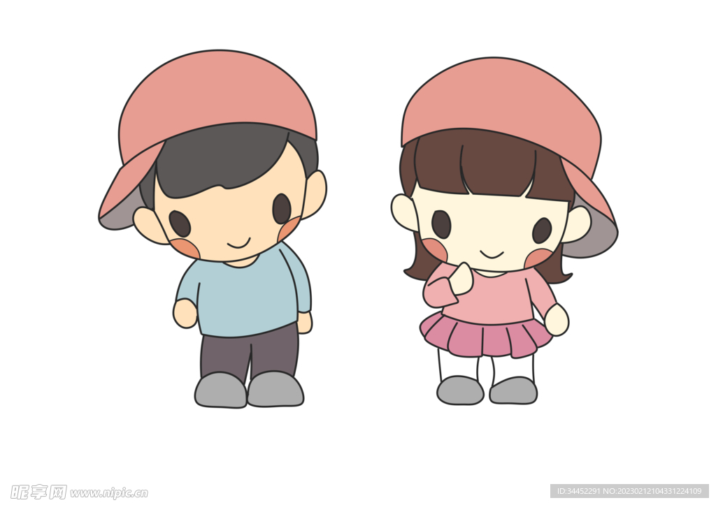 卡通男女