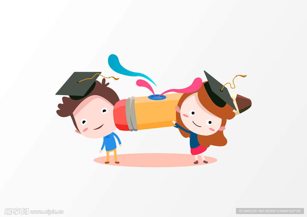 卡通小学生