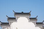 青瓦白墙徽派建筑景观
