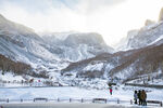冬季大山中的雪景