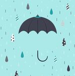 下雨小清新背景
