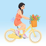  骑车的女孩 