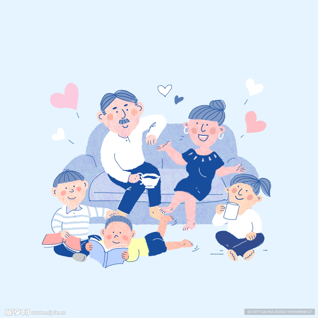 快乐的一家人