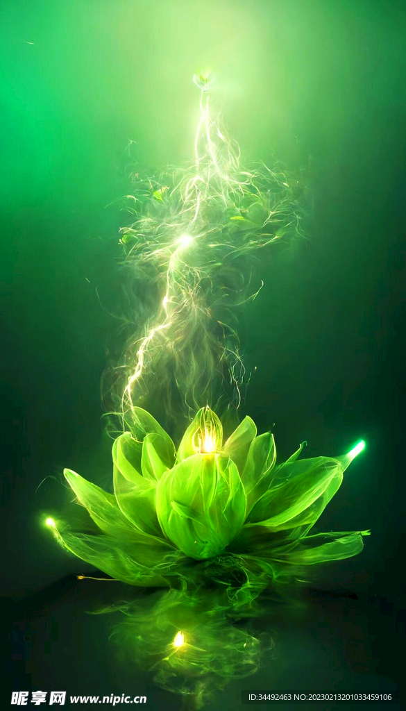绿色莲花