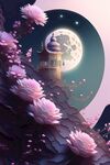月下粉玫瑰