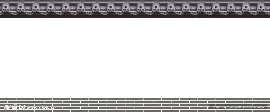 中式围墙青砖纹理