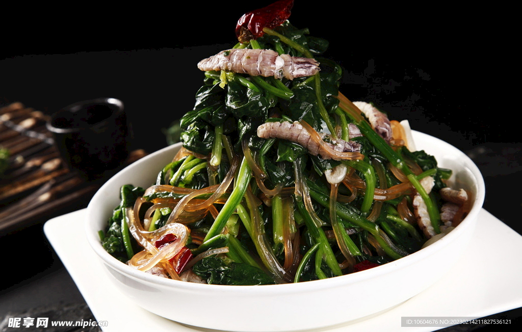 菠菜虾爬肉