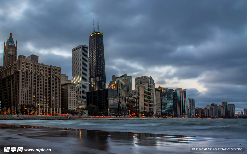 芝加哥高楼大厦建筑群摄影