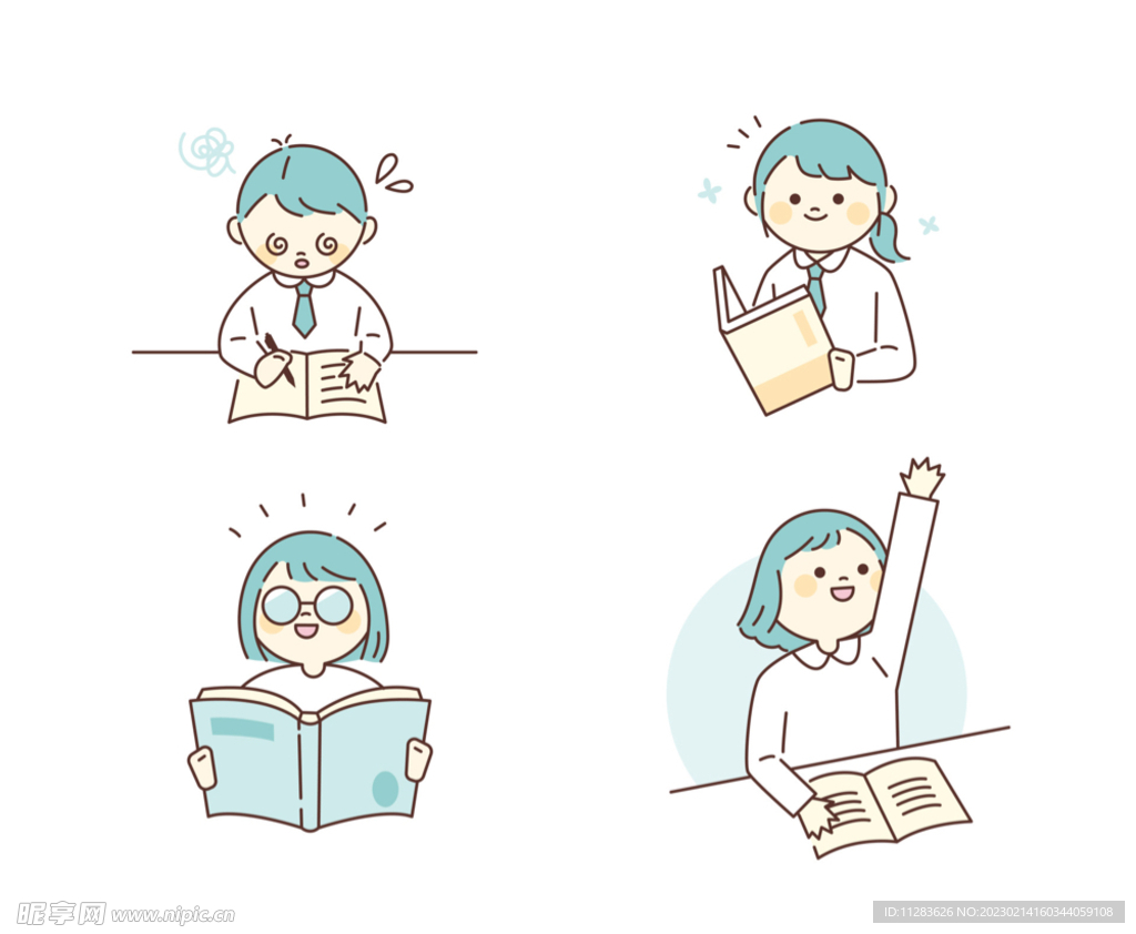 卡通学生