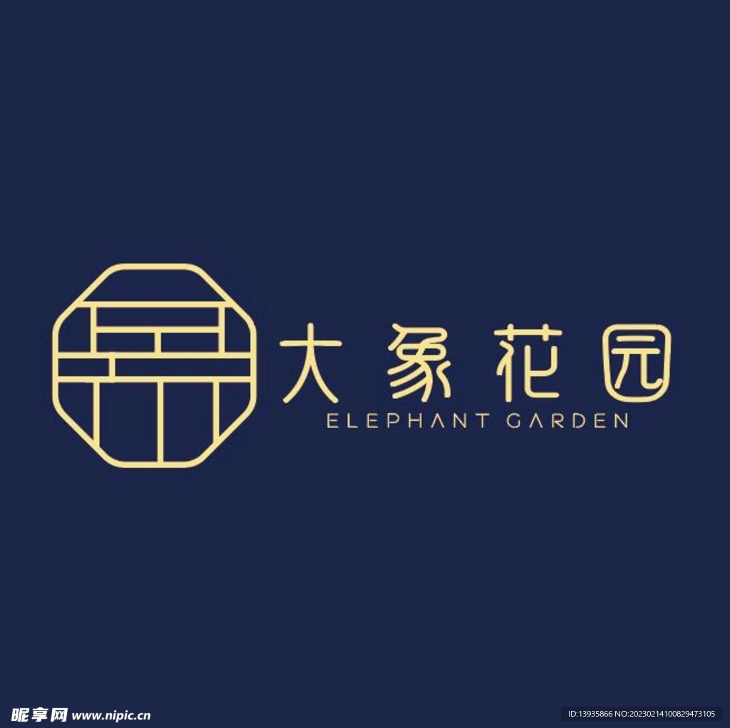 大象花园logo