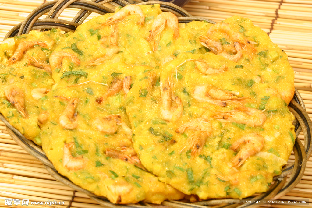 小虾糊饼