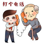 打电话表情包