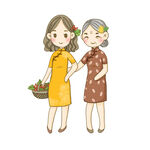 母女旗袍