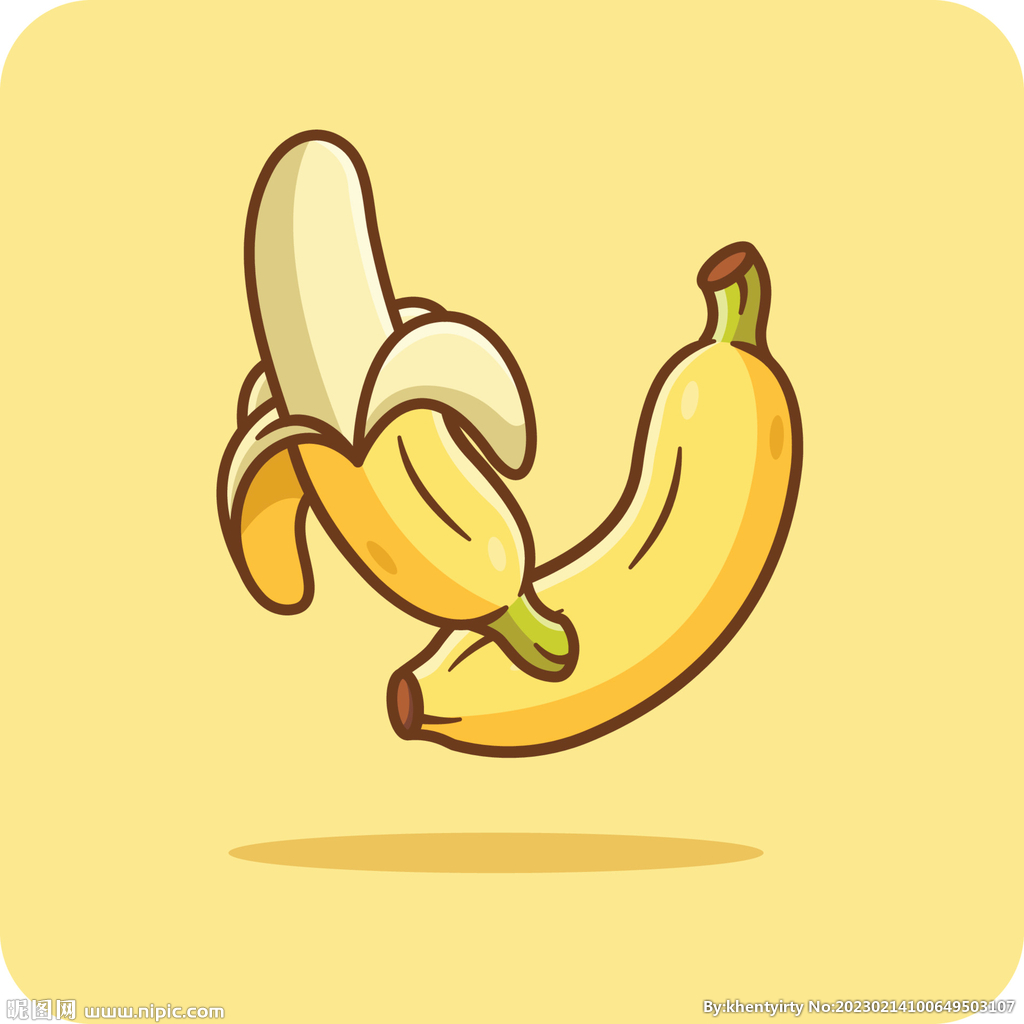 卡通可爱香蕉矢量图片素材免费下载 - 觅知网