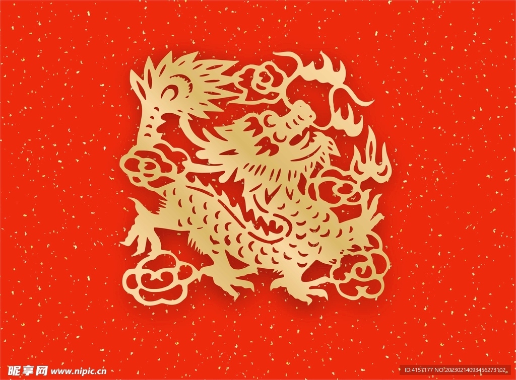 龙剪纸
