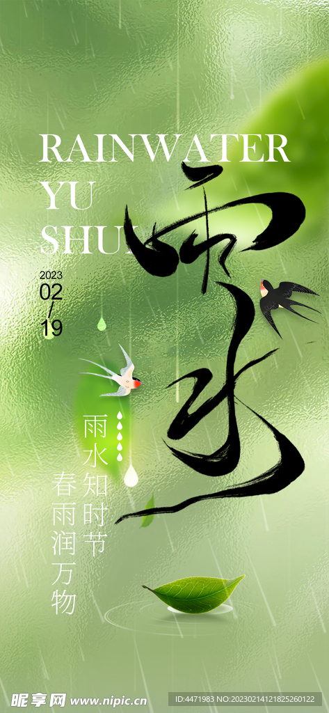  雨水海报