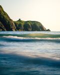 高山大海浪花自然风光