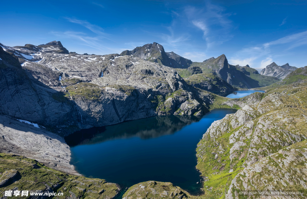挪威湖光山色自然风景