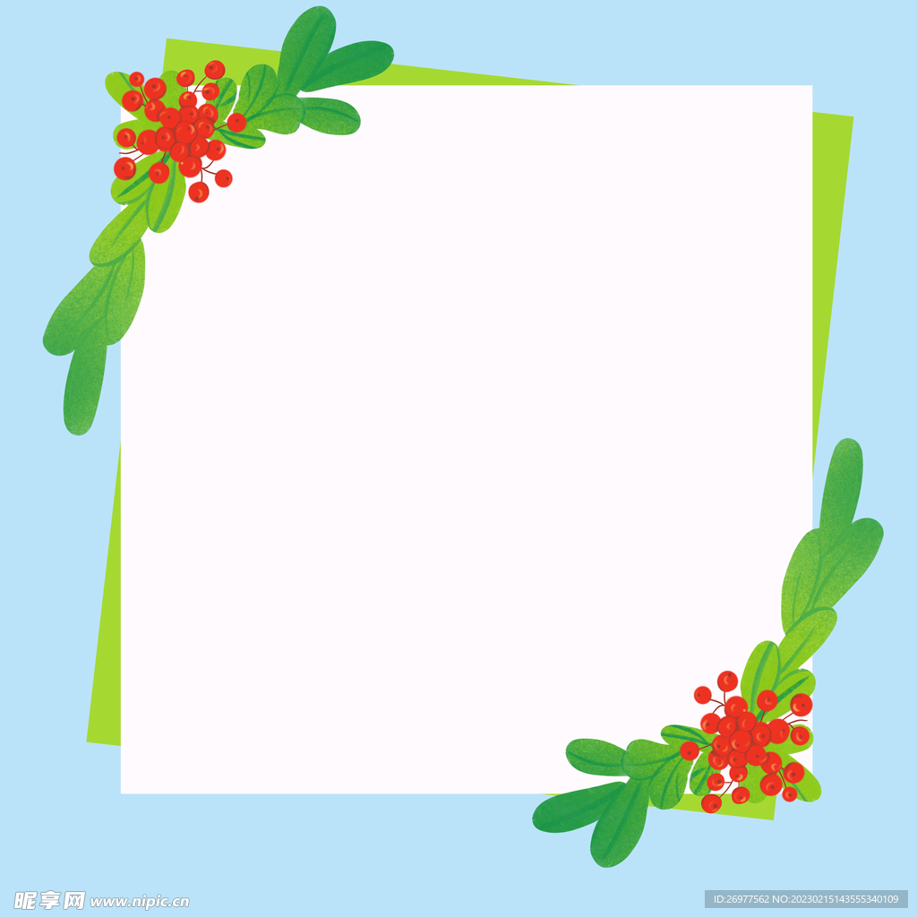  植物边框 
