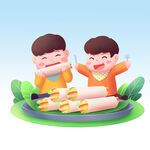 吃春饼 