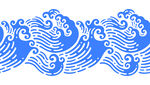 日式复古海浪花纹