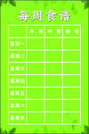 每周食谱