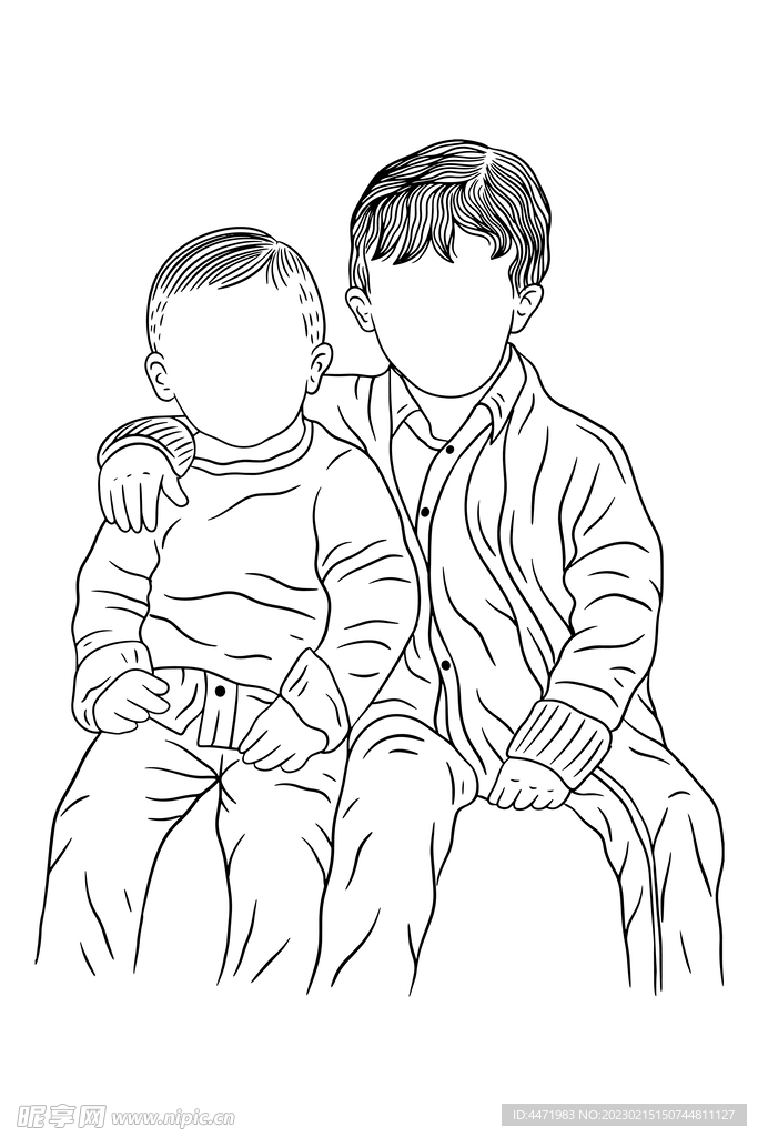 兄弟插画 