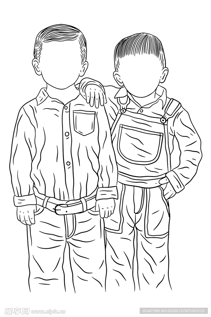 兄弟插画 