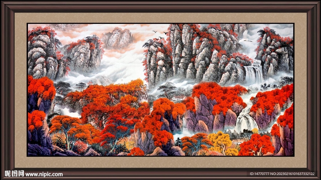 鸿运当头国画