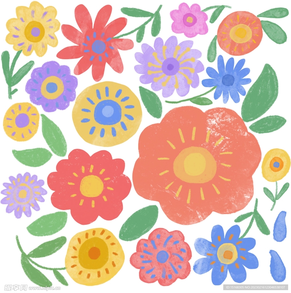 花朵花卉植物手绘插画