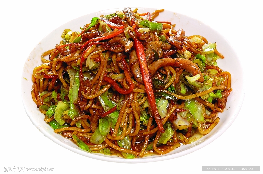 火腿肉丝炒面