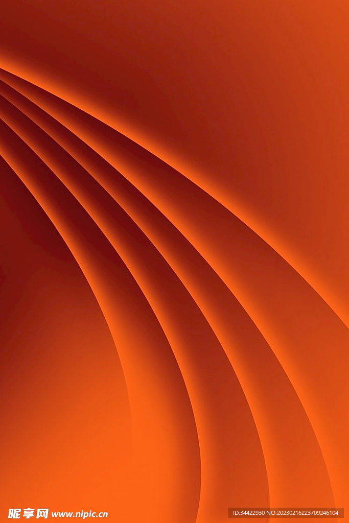橙色波浪曲线背景