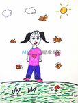 小女孩儿童绘画