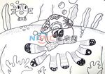 章鱼线描儿童画