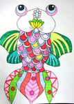 儿童手绘金鱼画
