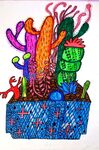 仙人掌儿童画