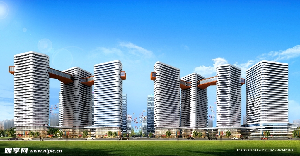 未来概念建筑效果图