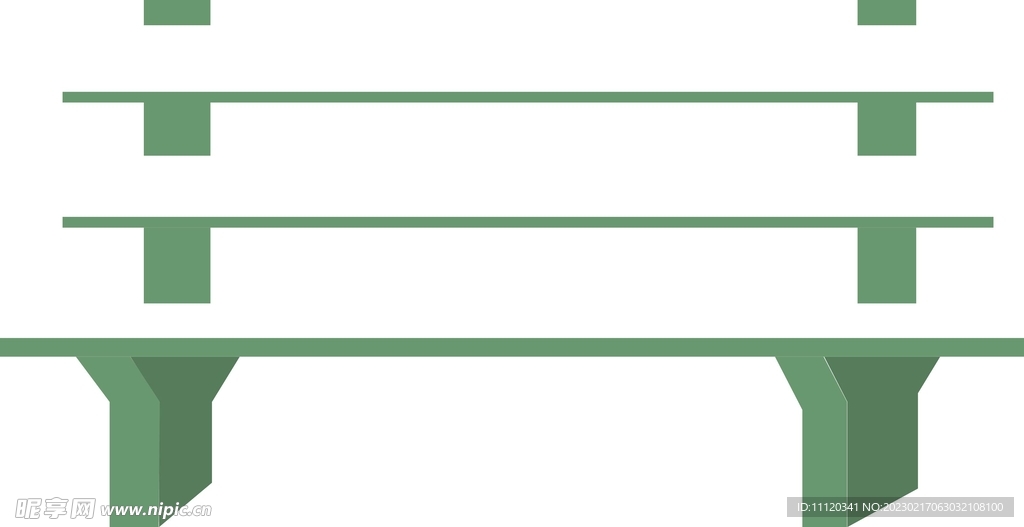 公园休息凳子矢量素材