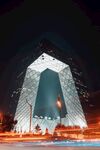 央视总部大楼夜景风光