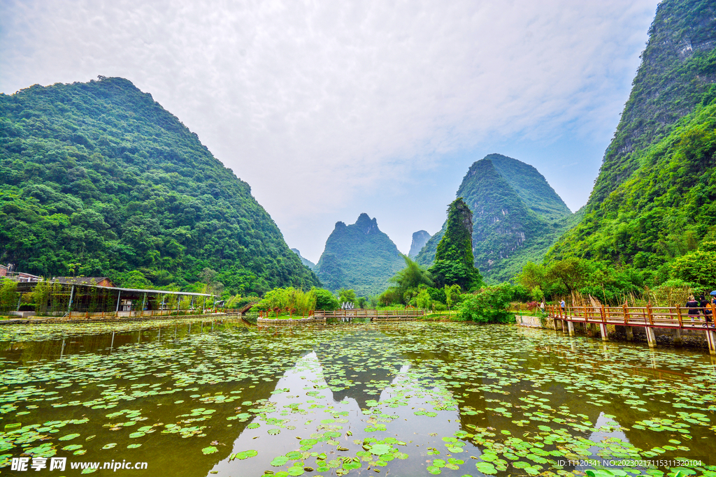 桂林山中世外桃源美景