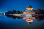 北京故宫角楼美丽夜景