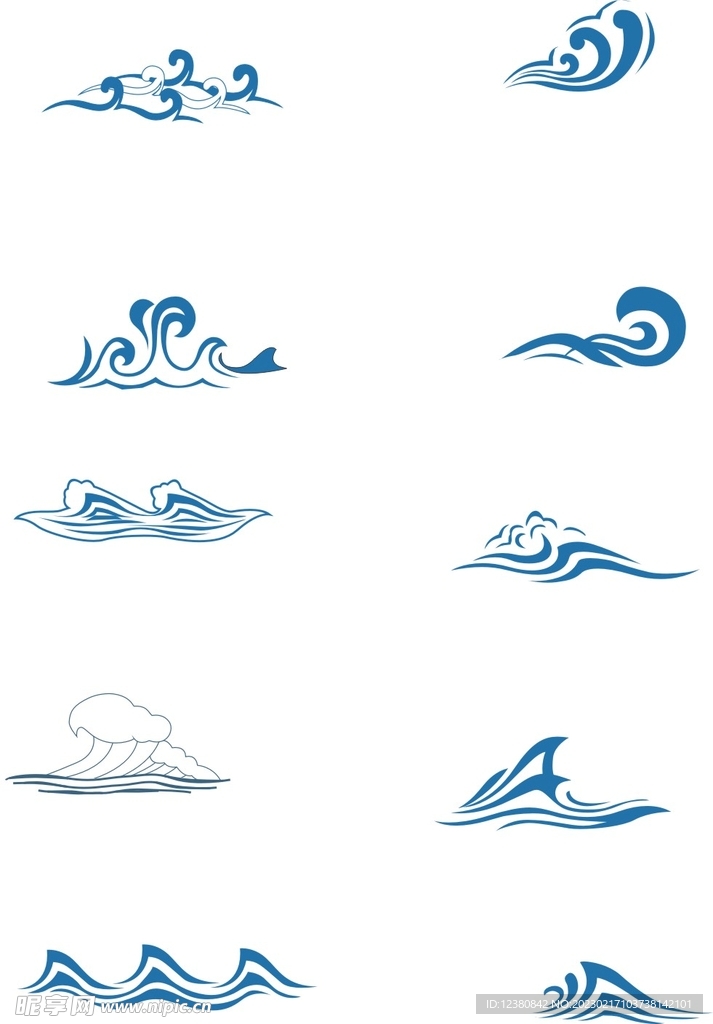 浪花水纹