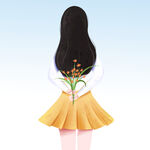  女孩背影 