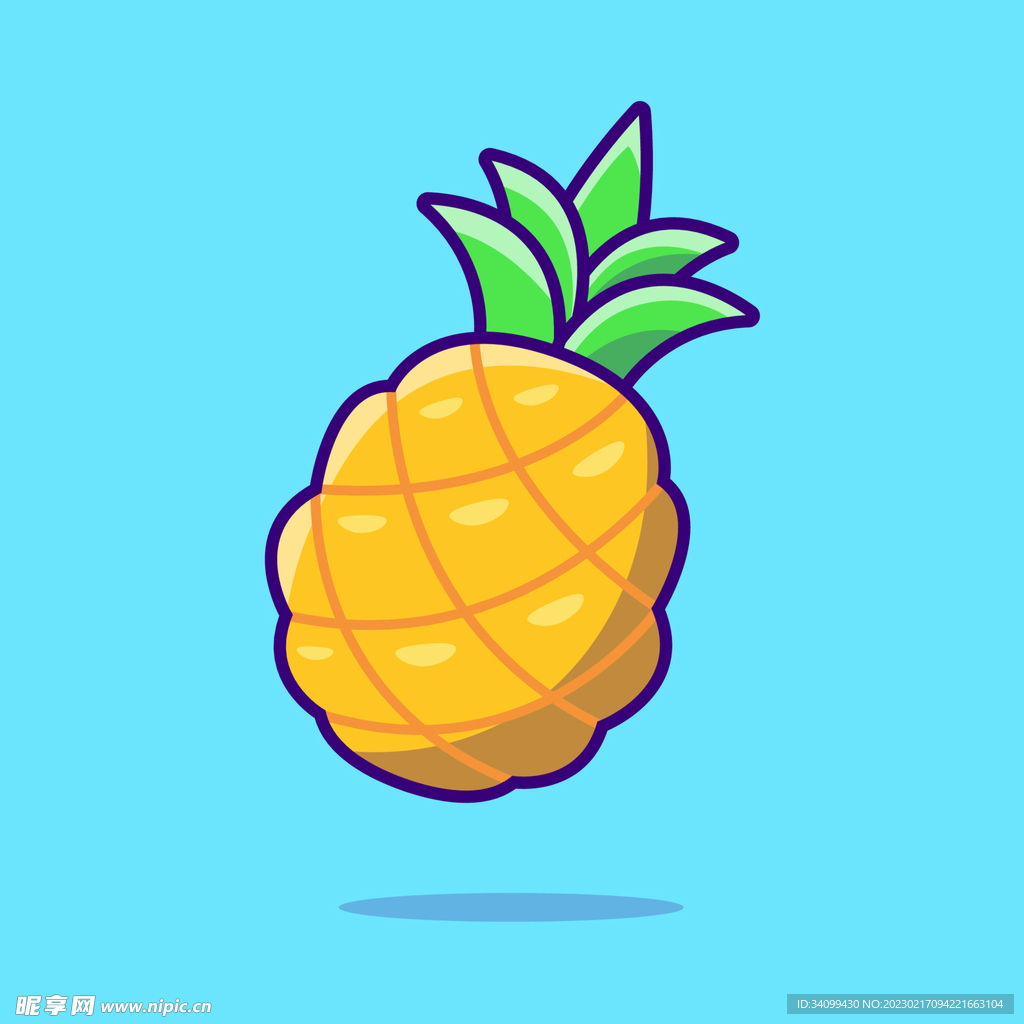 卡通菠萝