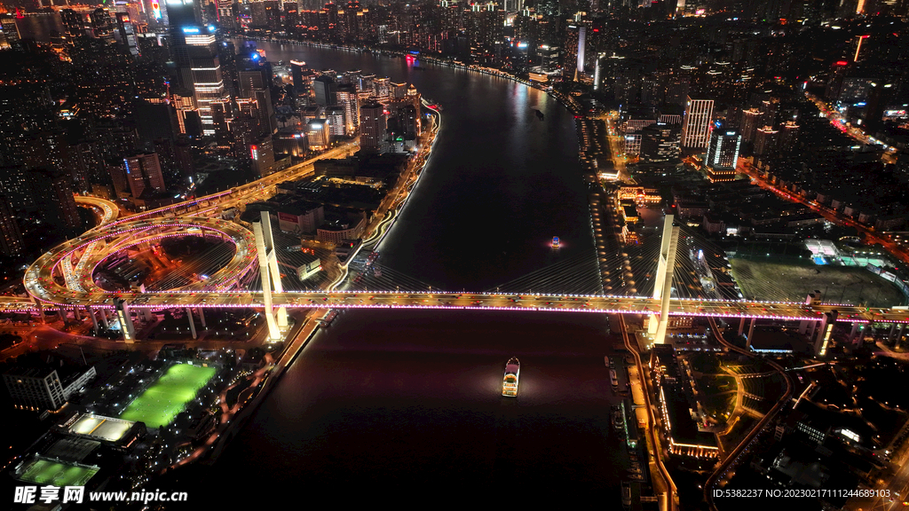 上海南浦大桥夜景